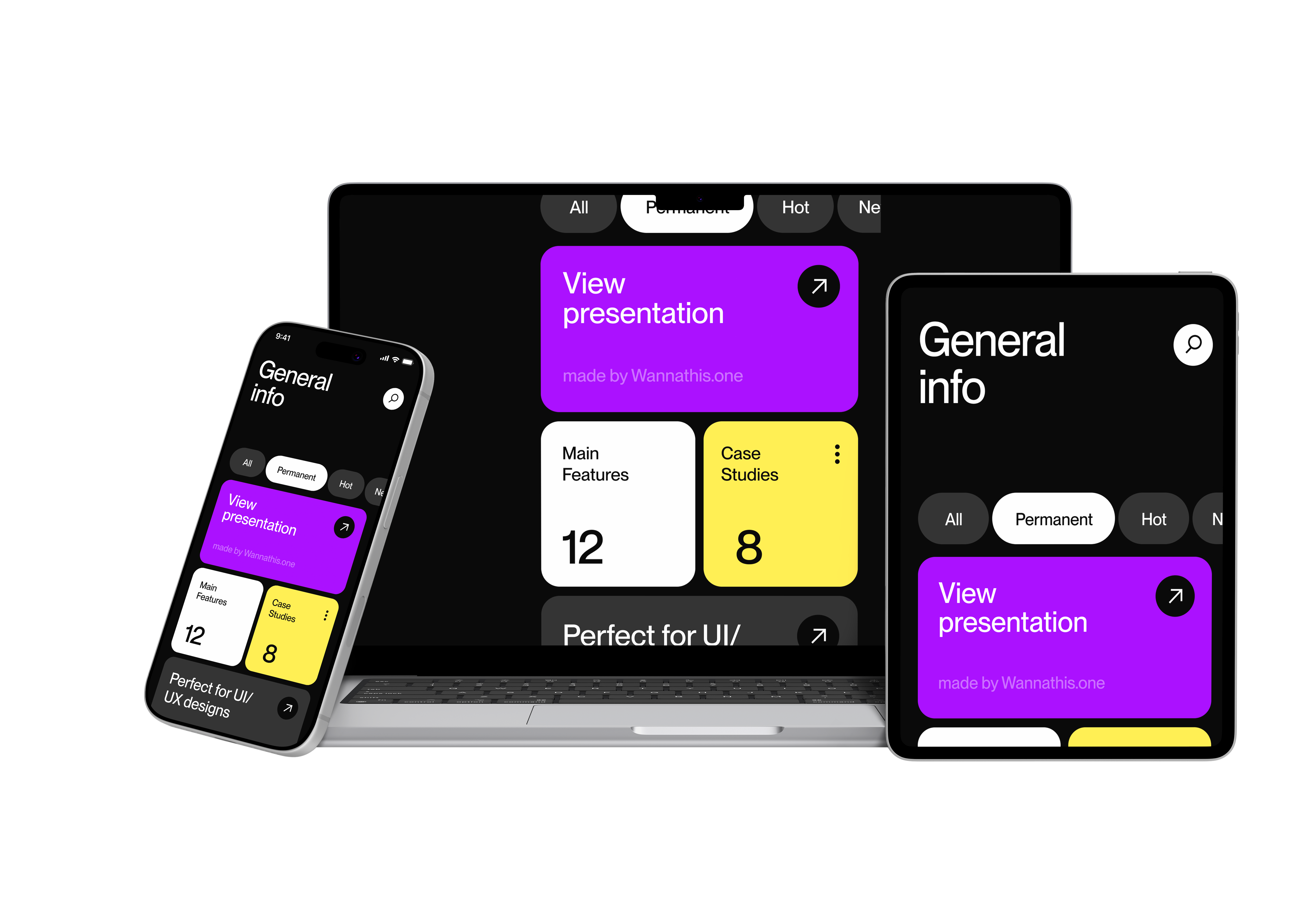 Notemarq on phone, laptop, and tablet — synced across all devices